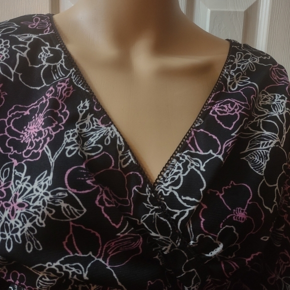 Venezia women's plus size 18/20 long sleeve side tie blouse shirt top - Picture 3 of 6